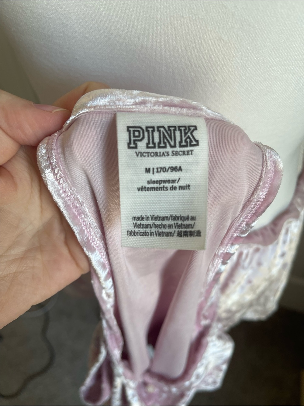 PINK Crushed Velvet Tank & Short Sleep Set - Picture 5 of 5